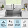 30&rdquo; Stainless Steel Workstation Kitchen Sink Drop-In Undermount Single Bowl with WorkFlow&trade; Ledge and Accessories